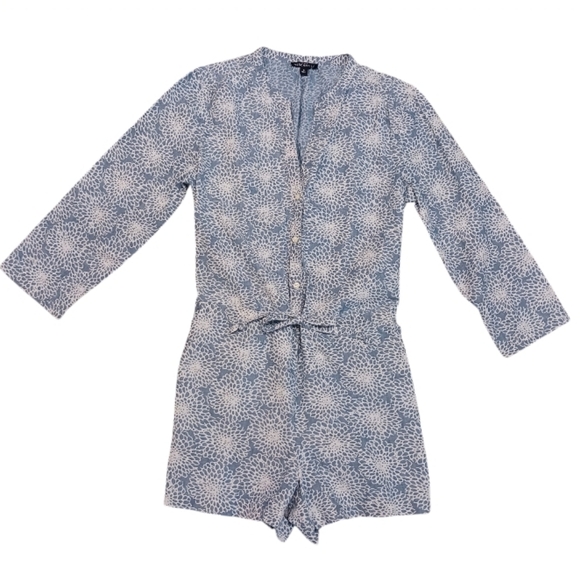 J. Crew Mercantile Floral Shorts Romper - Picture 2 of 9